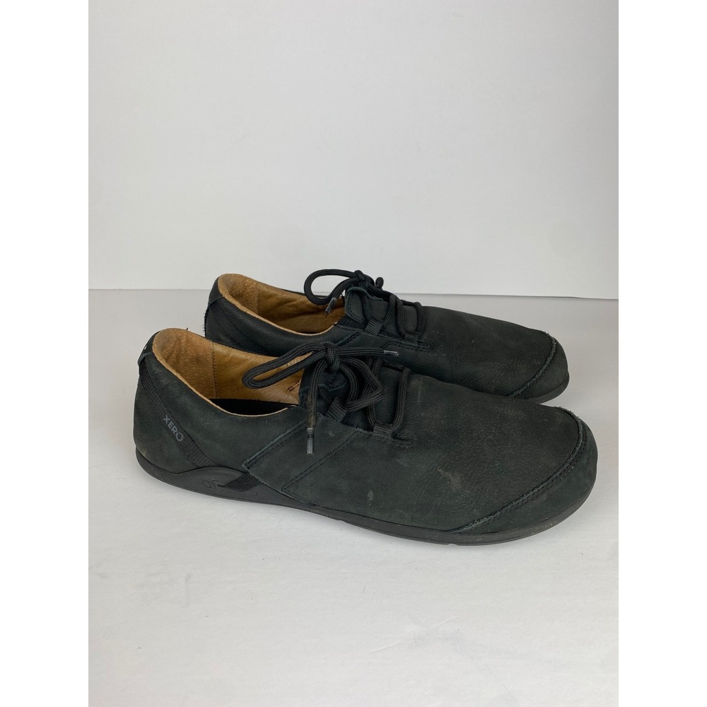 Xero Shoes Hana Leather Mens 11 Black Barefoot Minimalist Casual Sneakers Shoes